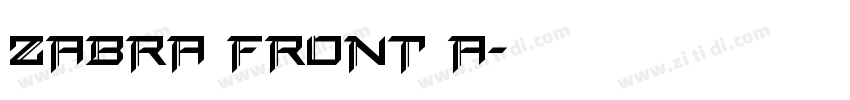 ZABRA FRONT A字体转换